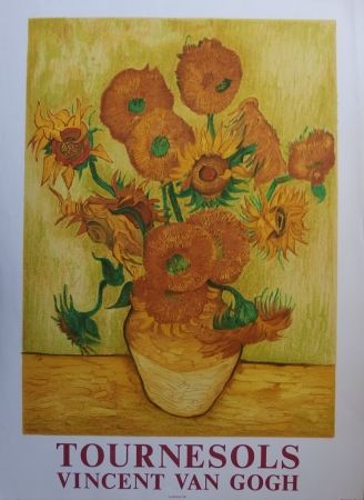 Lithograph Van Gogh - Les Tournesols