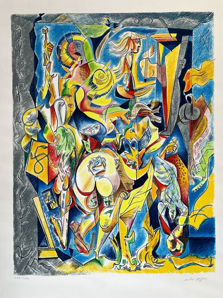 Lithograph Masson - Les travaux du hasard 