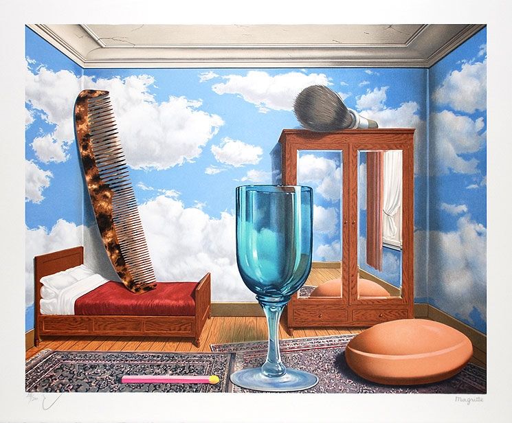 Lithograph Magritte - Les Valeurs Personnelles