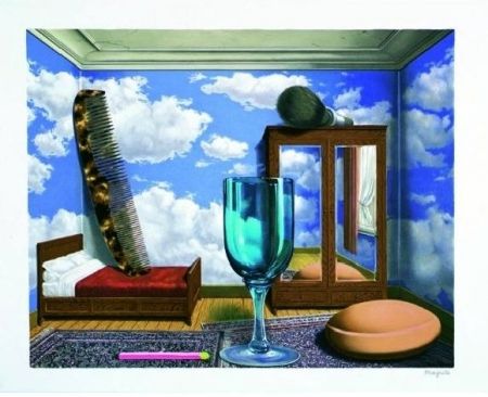 Lithograph Magritte - Les valeurs personnelles, 1952