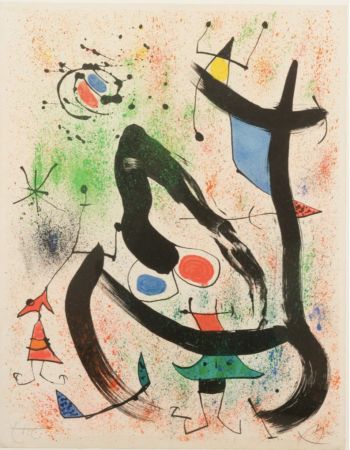 Lithograph Miró - Les Voyants