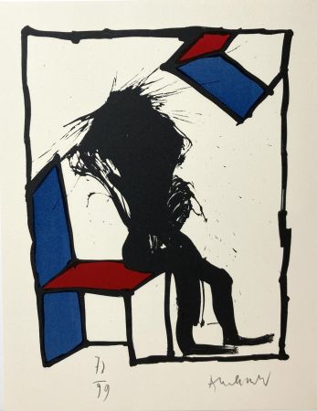 Lithograph Alechinsky - Les Ambassadeurs, 1989.