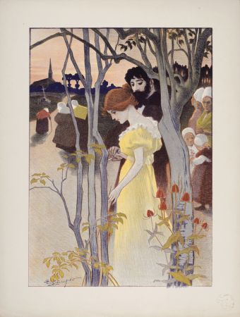 Lithograph Balluriau - L'Estampe Moderne : Crépuscule, 1897