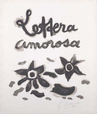 Lithograph Braque - Lettera Amorosa - Hand-signed