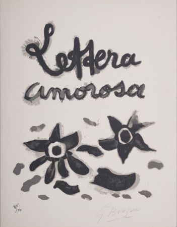 Lithograph Braque - Lettera Amorosa, 1963 - Original lithograph cover (Hand-signed!)