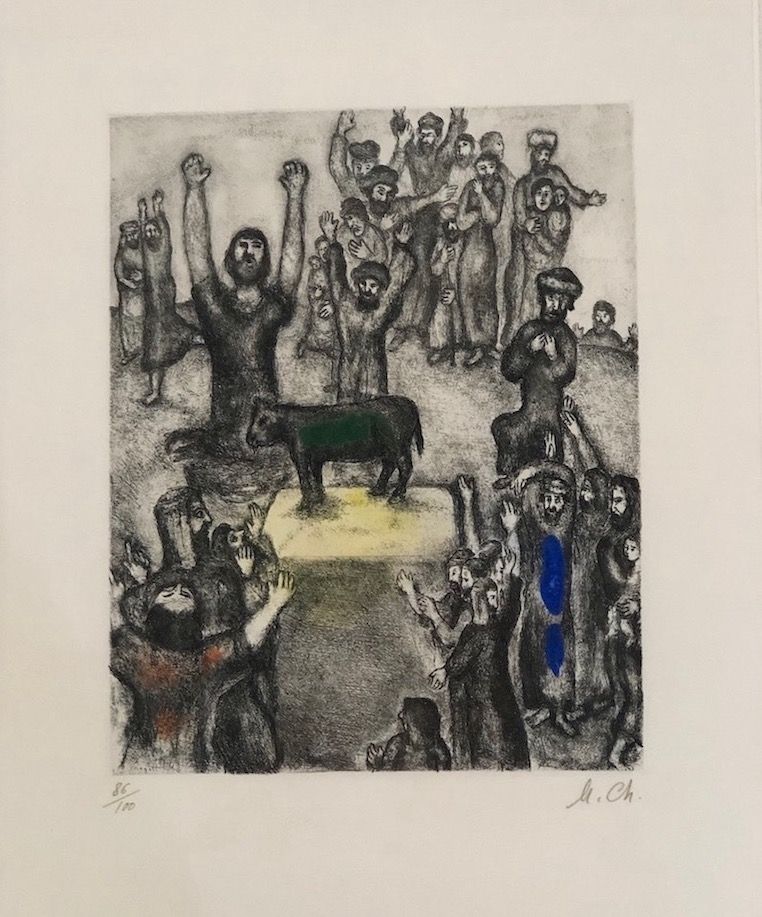Etching And Aquatint Chagall - LeVeau d' Or