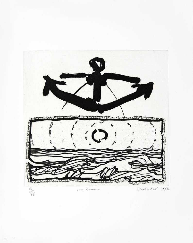 Etching Alechinsky - Lever l'ancre