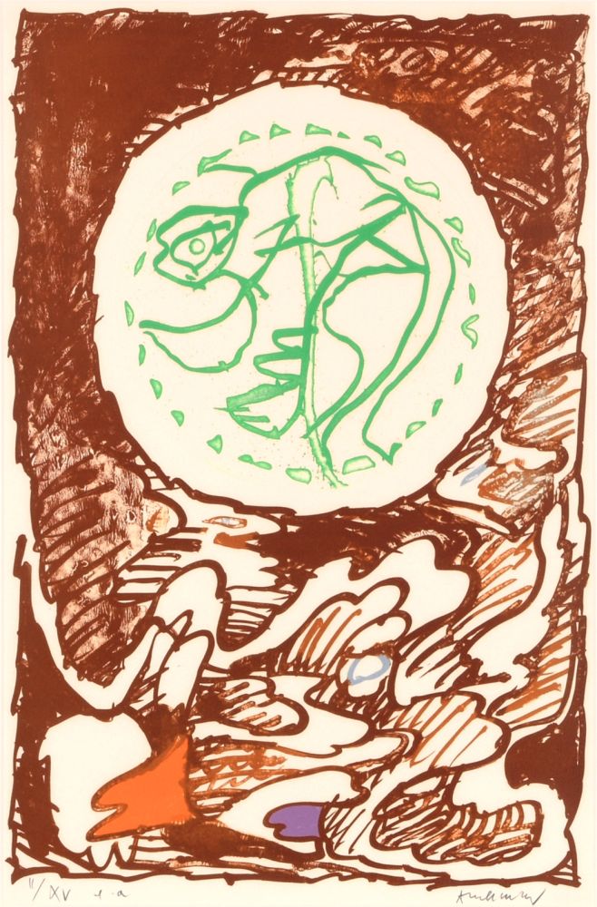 Lithograph Alechinsky - L'excédante 02
