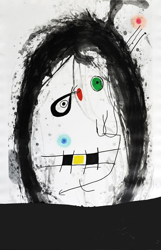 Etching Miró - L´exilé noir