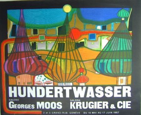 Lithograph Hundertwasser - L'Expulsion
