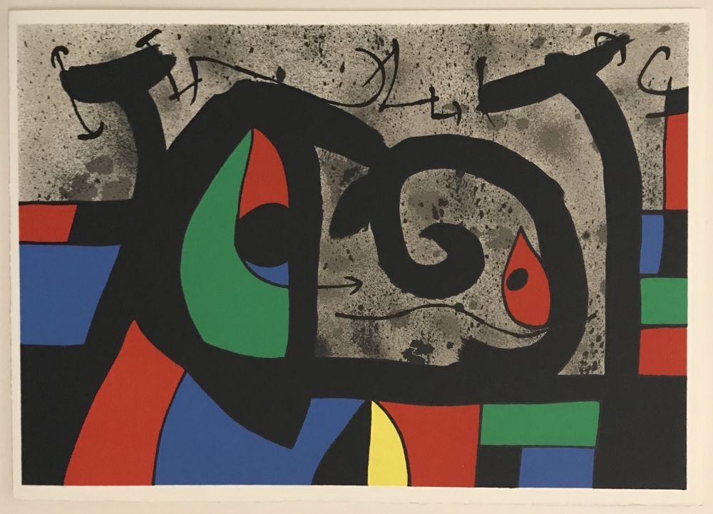 Lithograph Miró - Lezard aux Plumes d'or (M.809)