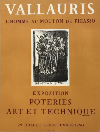 Lithograph Picasso - L'Homme au Mouton de Picasso - Vallauris