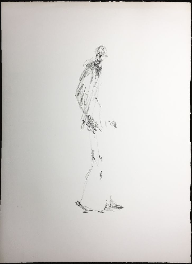 Lithograph Giacometti - L'HOMME QUI MARCHE. Lithographie pour 
