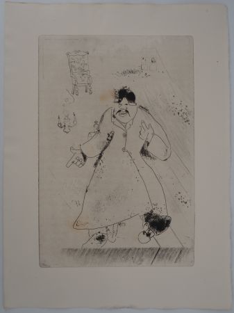 Etching Chagall - L'hôte (L'intendant)