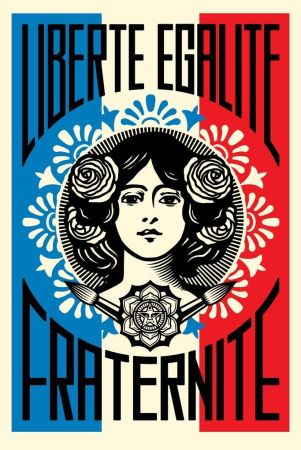 Lithograph Fairey - Liberté Égalité Fraternité