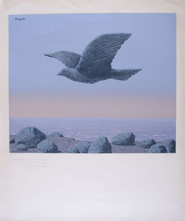 Lithograph Magritte - L'Idole - Rock Bird
