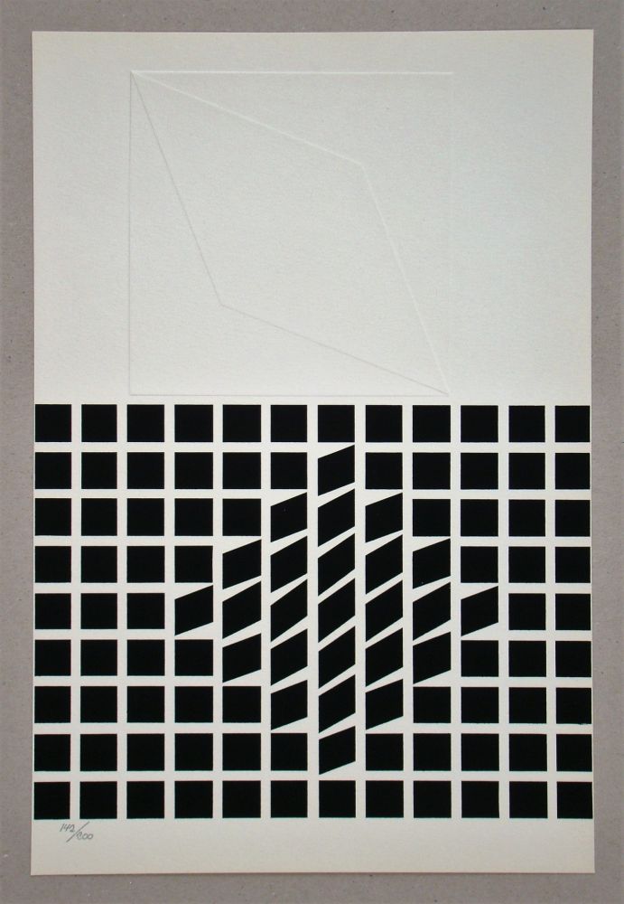Screenprint Vasarely - Likka-2 relief
