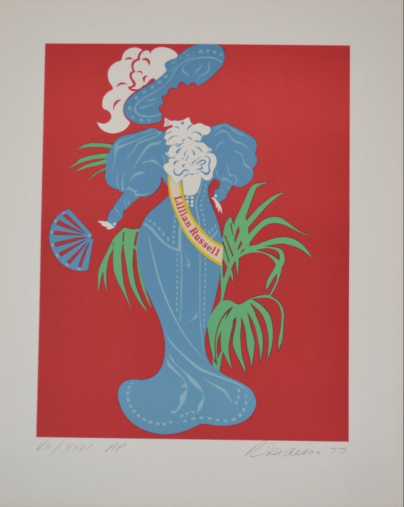 Lithograph Indiana - Lilian Russell - Mother of us all portfolio