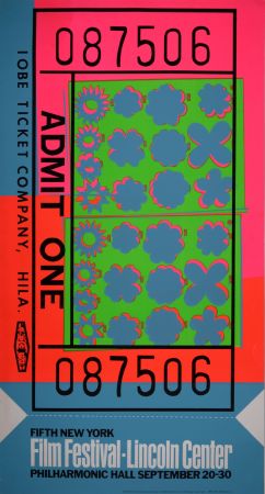 Screenprint Warhol - Lincoln Center Ticket, 1967