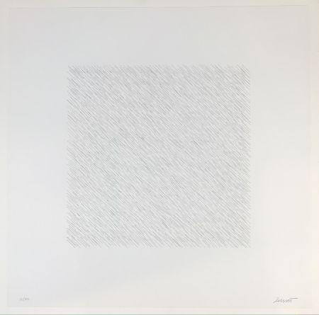 Lithograph Lewitt - Lines of One Inch Four Directions Four Colors