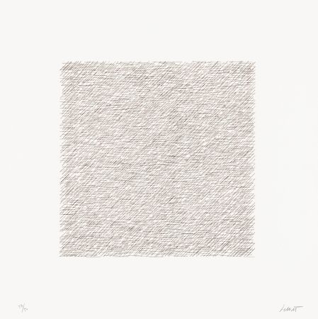 Lithograph Lewitt - Lines of One Inch in Four Directions and All Combinations 03 (70122)