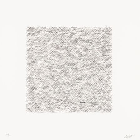 Lithograph Lewitt - Lines of One Inch in Four Directions and All Combinations 05 (70128)