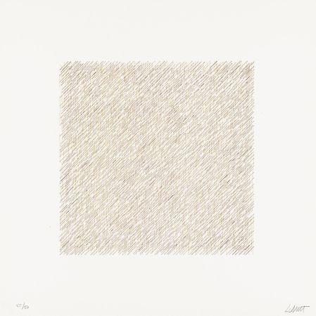 Lithograph Lewitt - Lines of One Inch in Four Directions and All Combinations 06 (70120)