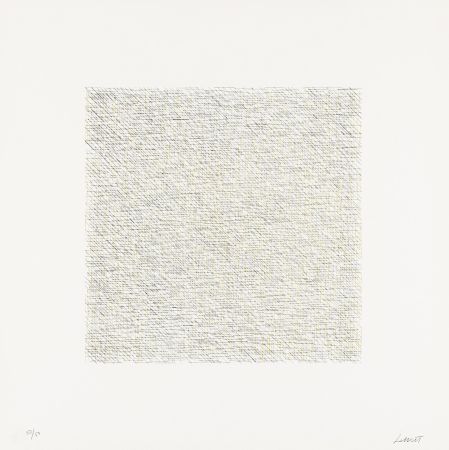 Lithograph Lewitt - Lines of One Inch in Four Directions and All Combinations 14 (70126)