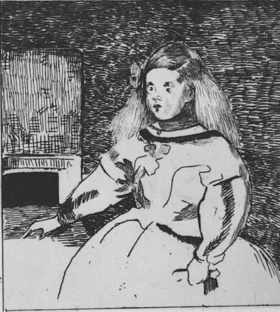 Engraving Manet - L'infante Marguerite