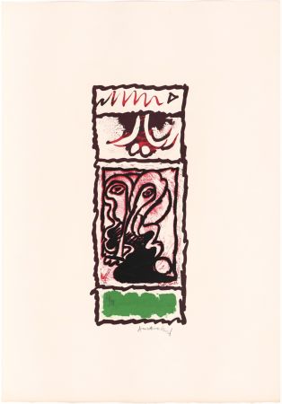 Linocut Alechinsky - Lino - Litho X