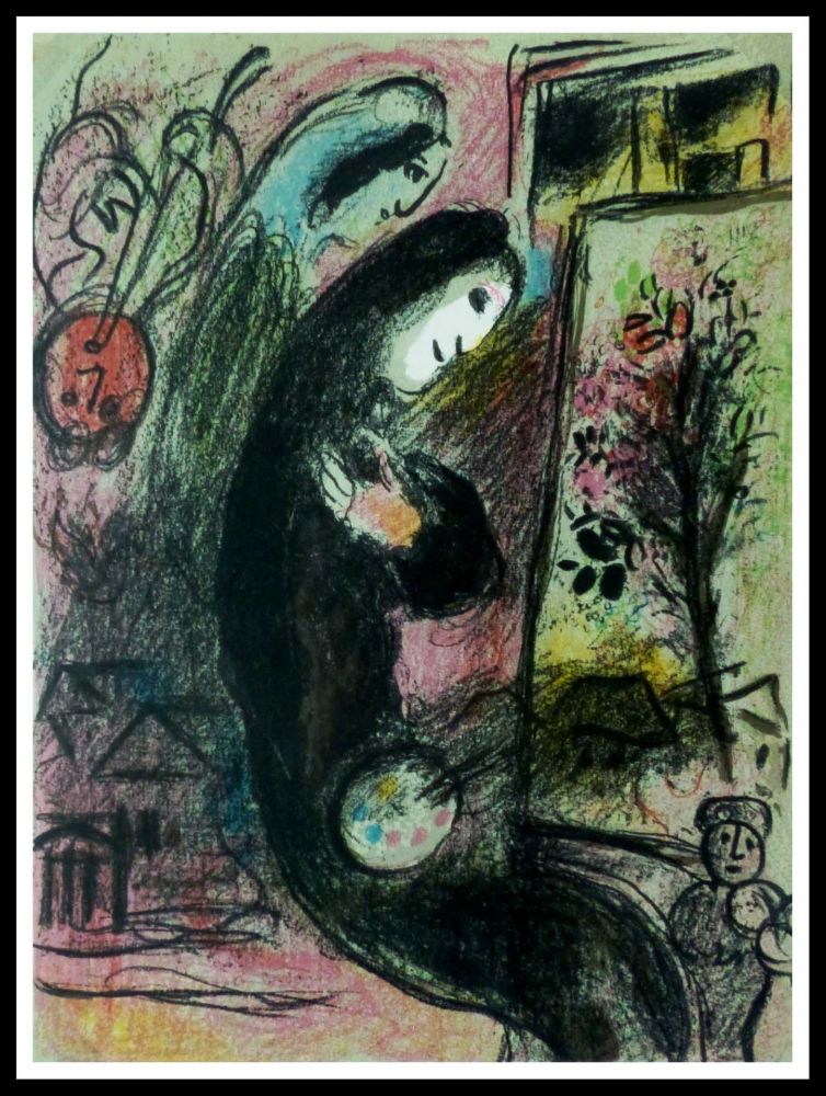 Lithograph Chagall - L'INSPIRE