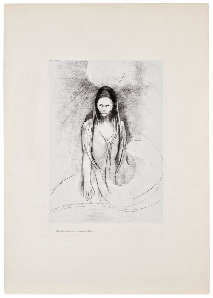 Lithograph Redon - L'intelligence fut à moi! Je devins le Buddha