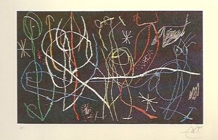 Etching And Aquatint Miró - L'Invitée du dimenche III