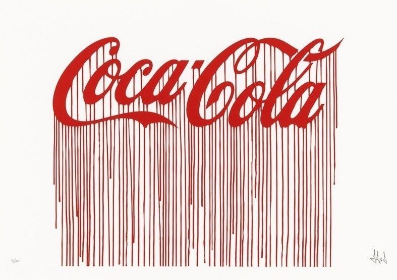Screenprint Zevs - Liquidated Coca-Cola