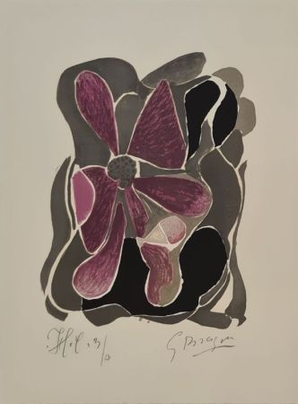 Lithograph Braque - L'Iris 