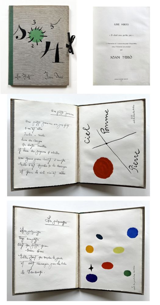 Illustrated Book Miró - Lise Hirtz. IL ÉTAIT UNE PETITE PIE. Exemplaire de Georges Hugnet avec double dédicace, signé (1928)