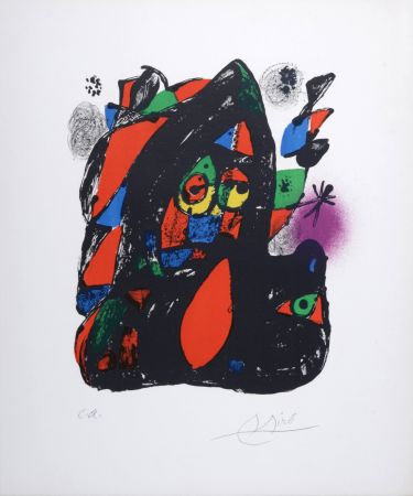 Lithograph Miró - Lithographie IV, 1981 - Hand-signed