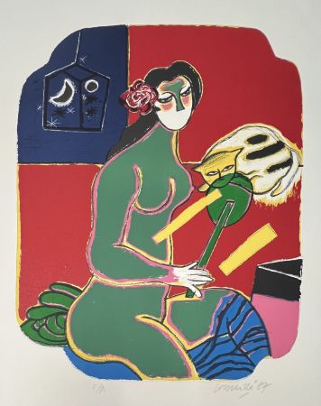 Lithograph Corneille - Lithographie Mémoire du Japon, 1987