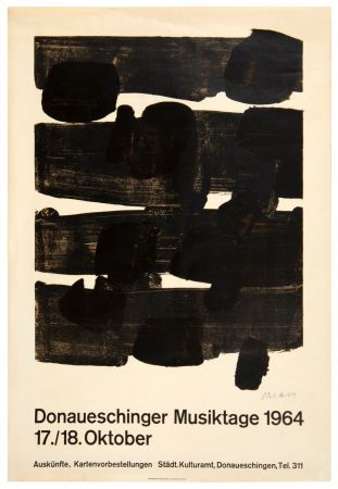 Lithograph Soulages - Lithographie n°12, 1964. Signée. 