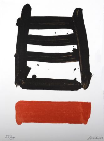 Lithograph Soulages - Lithographie N°40, 1978 - Hand-signed