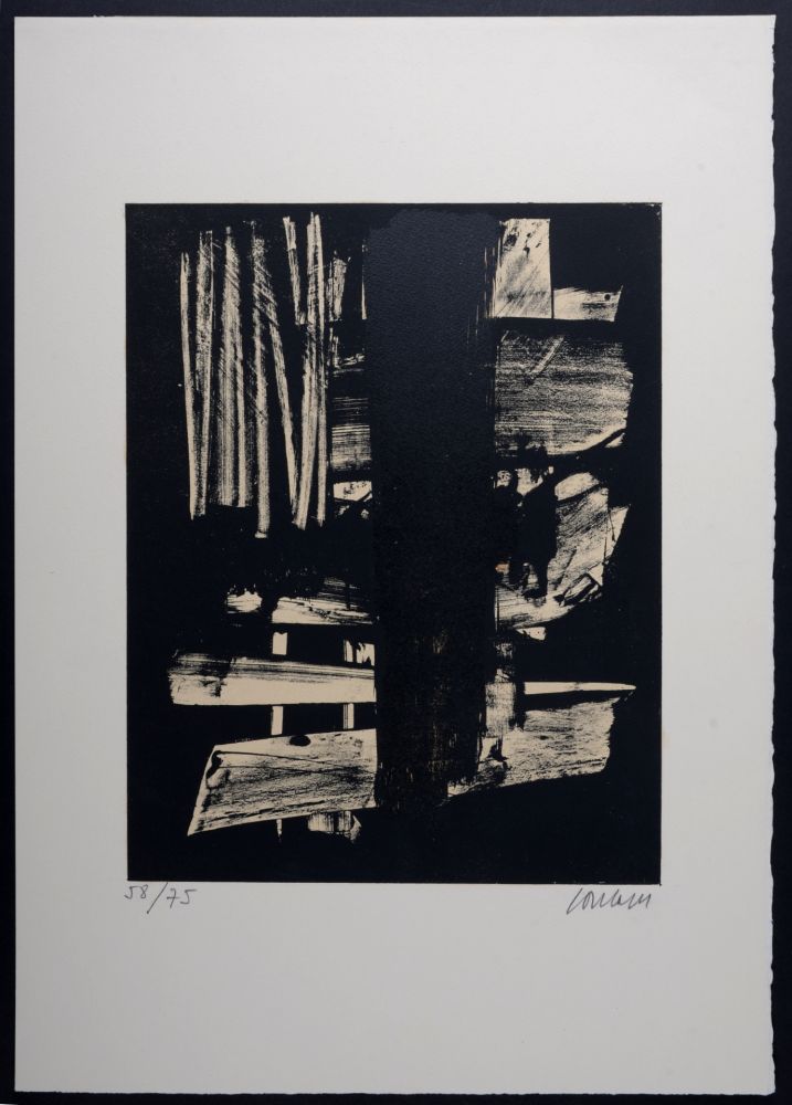 Lithograph Soulages - Lithographie N°9 