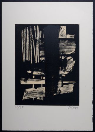 Lithograph Soulages - Lithographie N°9 