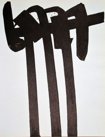 Lithograph Soulages - Lithographie n° 28 - Lithographie originale pour XXe Siècle (1970)
