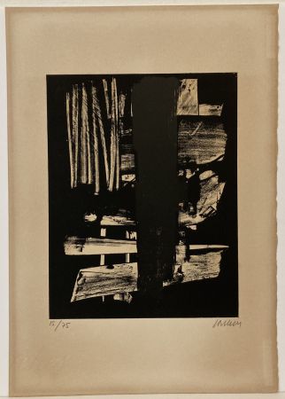 Lithograph Soulages - Lithographie n° 9, 1959. Signée et numérotée. 