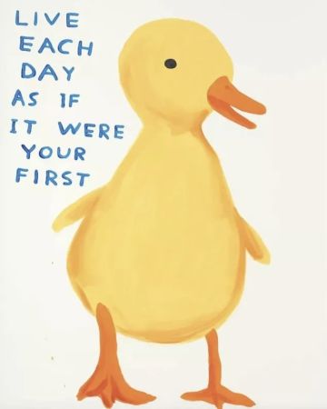 Screenprint Shrigley - Live Each Day as if it’s the First