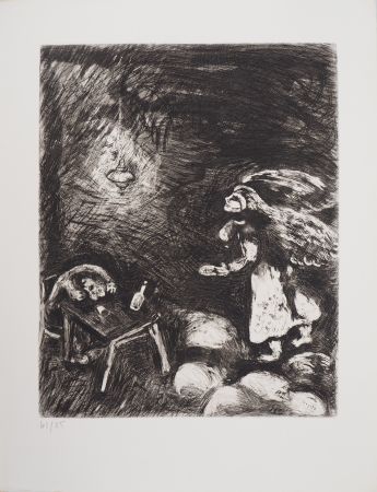 Etching Chagall - L'ivrogne et sa femme