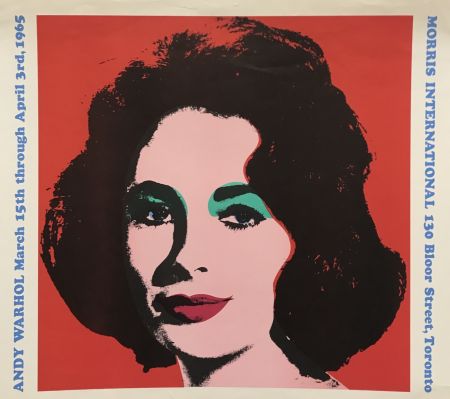 Screenprint Warhol - Liz Taylor - Morris International, Toronto Exhibition Poster
