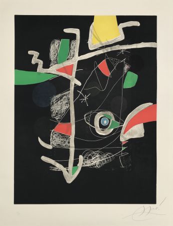 Etching And Aquatint Miró - L'Libre dels Sis Sentits VI (Book of the Six Senses)