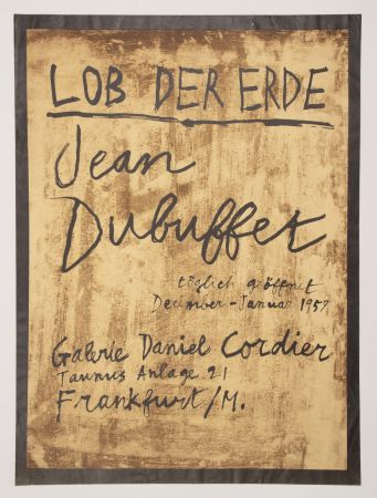 Lithograph Dubuffet - LOB DER ERDE.