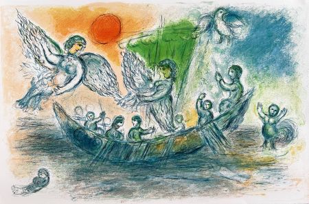 Lithograph Chagall - L'Odyssée, Planche XIX